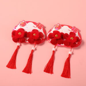 New Year Series Fabric Hair Clip - 7 - Image 1