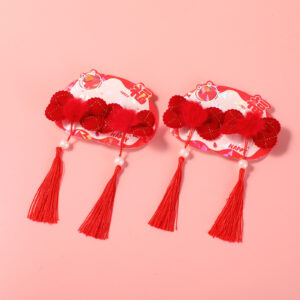 New Year Series Fabric Hair Clip - 9 - Image 1
