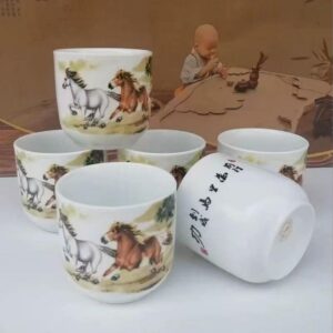 Golden Horse Matte Flat-Rim Cup 50ml - Image 1