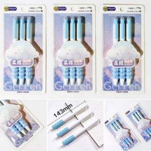 Soft Grip Cloud Sheaths Gel Pen 3pcs XX-6646 - Image 1