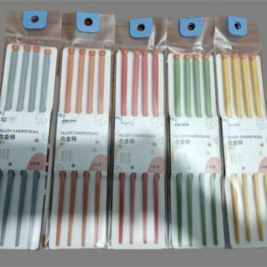 Brown Bear Series Alloy Chopsticks–2 Pairs-B-371 (A-44) - Image 1