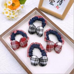 Plaid Bow Hair Ties -1 - Image 1
