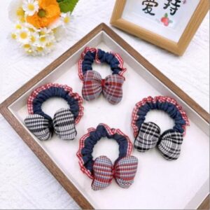 Plaid Bow Hair Ties -1 - Image 1