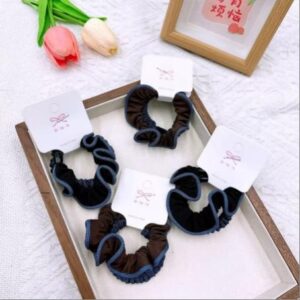 Dark Elastic Hair Ties 2pcs-1 - Image 1