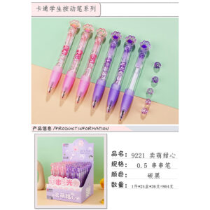 Cute and charming black click pen 9221 - Image 1