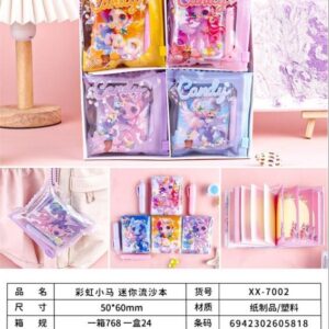 Rainbow Pony Mini Liquid Sand Notebook XX-7002 80 sheets - Image 1