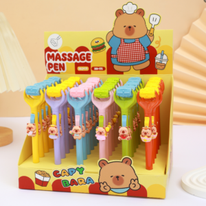 Capybara Massage Roller Gel Pen– Black - Image 1