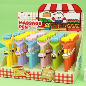 Cake Massage Roller Gel Pen – Black - Image 1