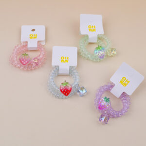Cutting Diamond Telephone Line Hair Tie 2pcs-3 - Image 1
