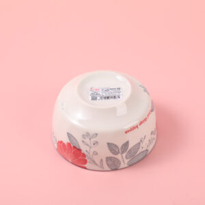 4.65 Diamond-Pattern "Floral Lines" Ceramic Bowl(with inner box) - Image 3