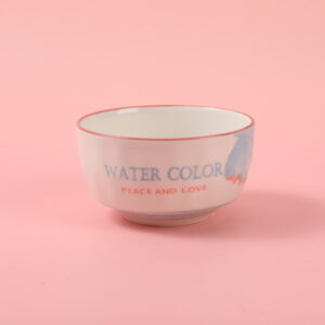 4.65 Diamond-Pattern "Spring Bloom" Ceramic Bowl(with inner box) - Image 1