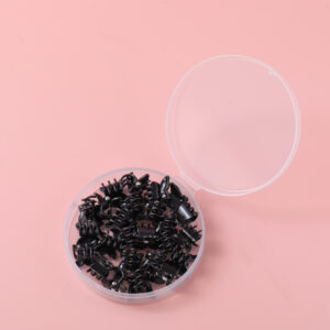 PP Round Box Small Hair Claws – Black - Image 3