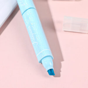 Triangle double head floral highlighter - sky blue(1 PC) - Image 3