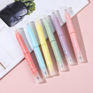 Triangle double head floral highlighter - pink(1 PC) - Image 4