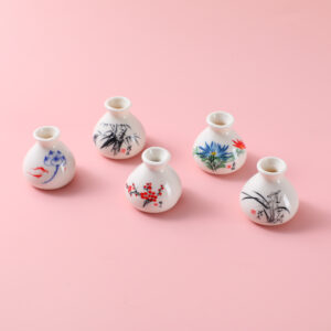 Porcelain Willow Vase Floral Teacup (with inner box) 50ml - Image 1