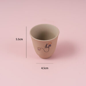 Rough Pottery Teacup – Monk Design (with inner box) 50ml - Image 2