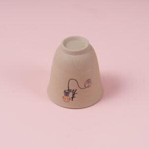 Rough Pottery Teacup – Monk Design (with inner box) 50ml - Image 3