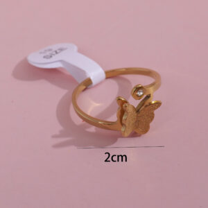 Gold Butterfly Fashion Ring - Image 3