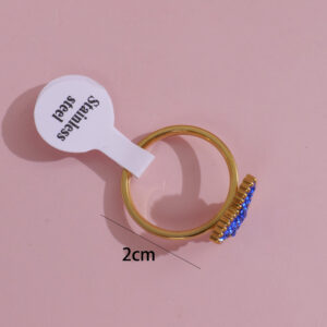 Colorful Rhinestone Butterfly Fashion Ring - Image 3