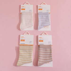 Striped Women's Mid-Calf Socks 660A-7 - Image 1