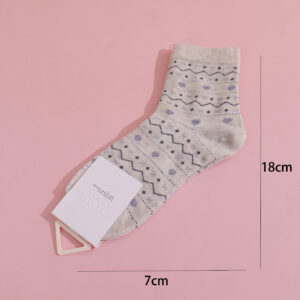 Fair Isle Women's Mid-Calf Socks 36 - Image 3