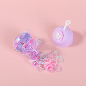 Colorful Cartoon Slanted Bottle Hair Tie with Hanging Strap - Image 3