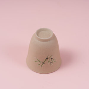 Rough Pottery Pedestal Teacup – Pattern Design (with inner box) 50ml - Image 3