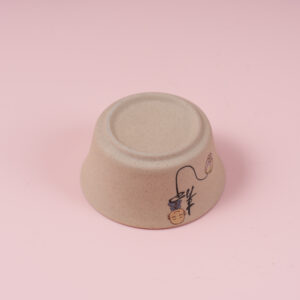 Rough Pottery Wide-Mouth Teacup – Monk Design (with inner box) 50ml - Image 3