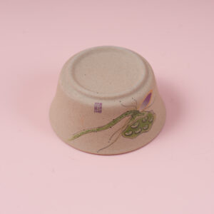 Rough Pottery Wide-Mouth Teacup – Pattern Design (with inner box) 50ml - Image 3