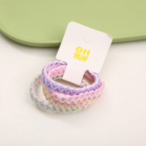 Textured Color Hair Ties 4pcs - 7 - Image 1