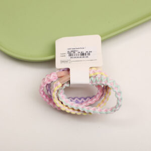 Textured Color Hair Ties 4pcs - 7 - Image 2