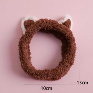 Two-Tone Cat Ear Headband - Coffee - Image 3