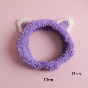 Two-Tone Cat Ear Headband - Purple - Image 3