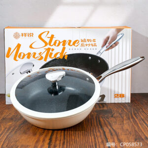 34cm Maple Leaf Ice Flame Threaded Wok - Image 1