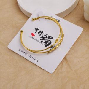 Golden Double-Clasp Bracelet - 12 - Image 1