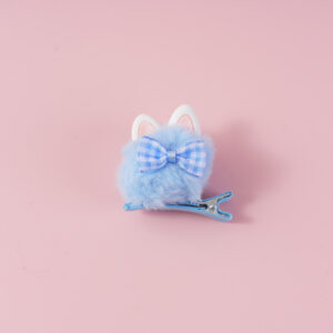 Bowknot Pom-Pom Ear Hair Clip - Image 3