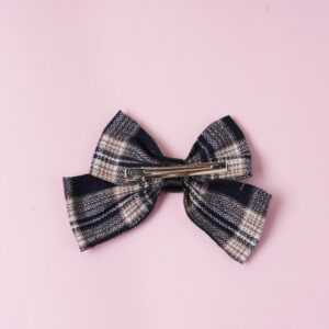 Plaid Bowknot Fabric Hair Clip - Image 3