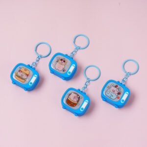 Pig Colorful Four-Link TV Keychain - Image 1