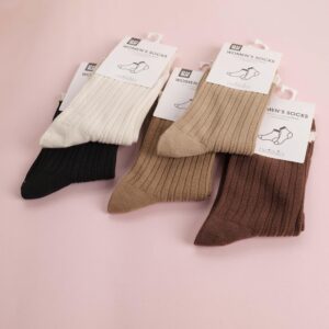 Lace Coffee Women's Mid-Calf Socks - Image 2