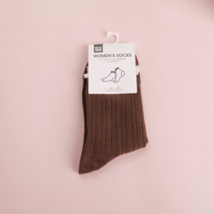 Lace Coffee Women's Mid-Calf Socks - Image 3