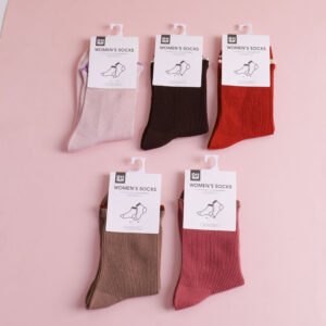 Lace Solid Color Women's Mid-Calf Socks - Image 1