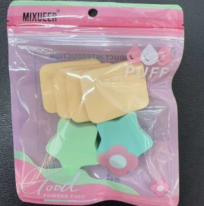 4pcs powder puff and 2pcs star shaped powder puff (bag packed)-GM-85263-2 - Image 1