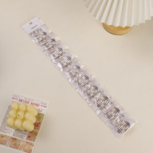 Plaid Pattern Hair Clips for Kids 2pcs - Image 1