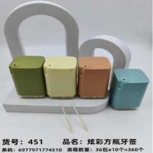 Colorful Square Bottle Toothpicks 451 - Image 1