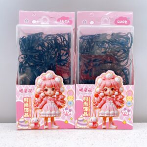 Cartoon character, long box, large circle, rubber band, black - Image 1