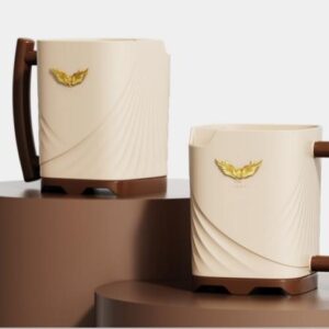 Multipurpose two-color tooth-brushing cup 400ml-6607 - Image 1
