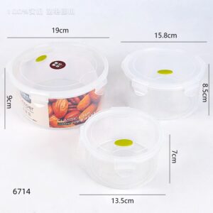 Round storage box 3pcs set-6714 - Image 2