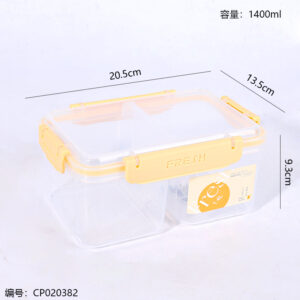 Rectangular two-compartment fresh-keeping box 1400ml-0175 - Image 3