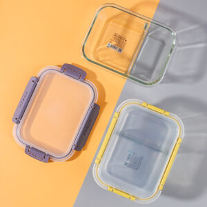 Rectangular two-compartment fresh-keeping box 1000ml-1605 - Image 1
