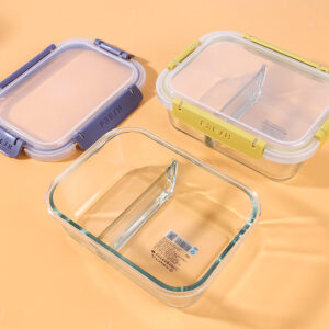 Rectangular two-compartment fresh-keeping box 1000ml-1605 - Image 2